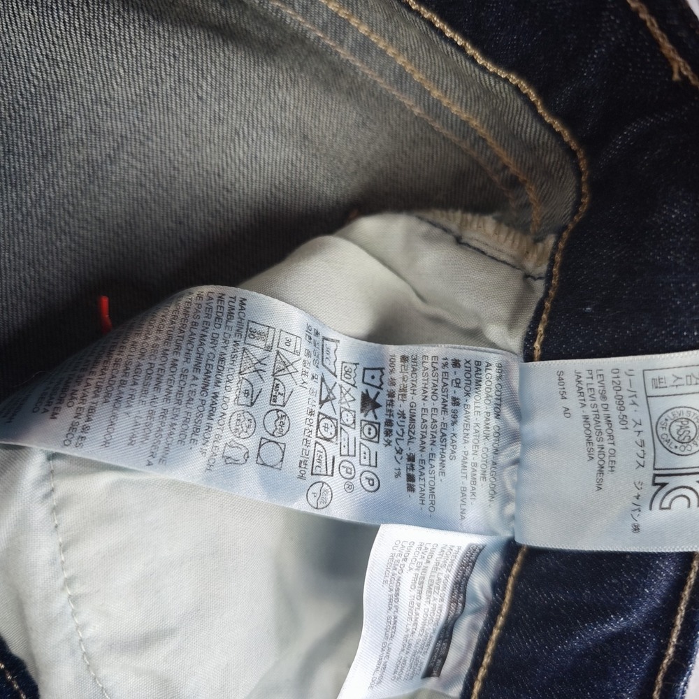 Levis 518 Superlow Jeans‎ Women's 30x30 Bootcut Dark Wash Mid Rise (33x30) - Picture 5 of 13